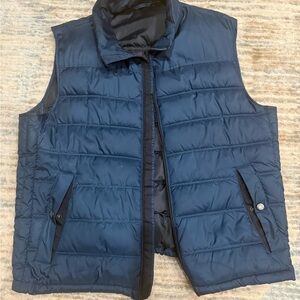 Zara Men's Navy Quilted Vest